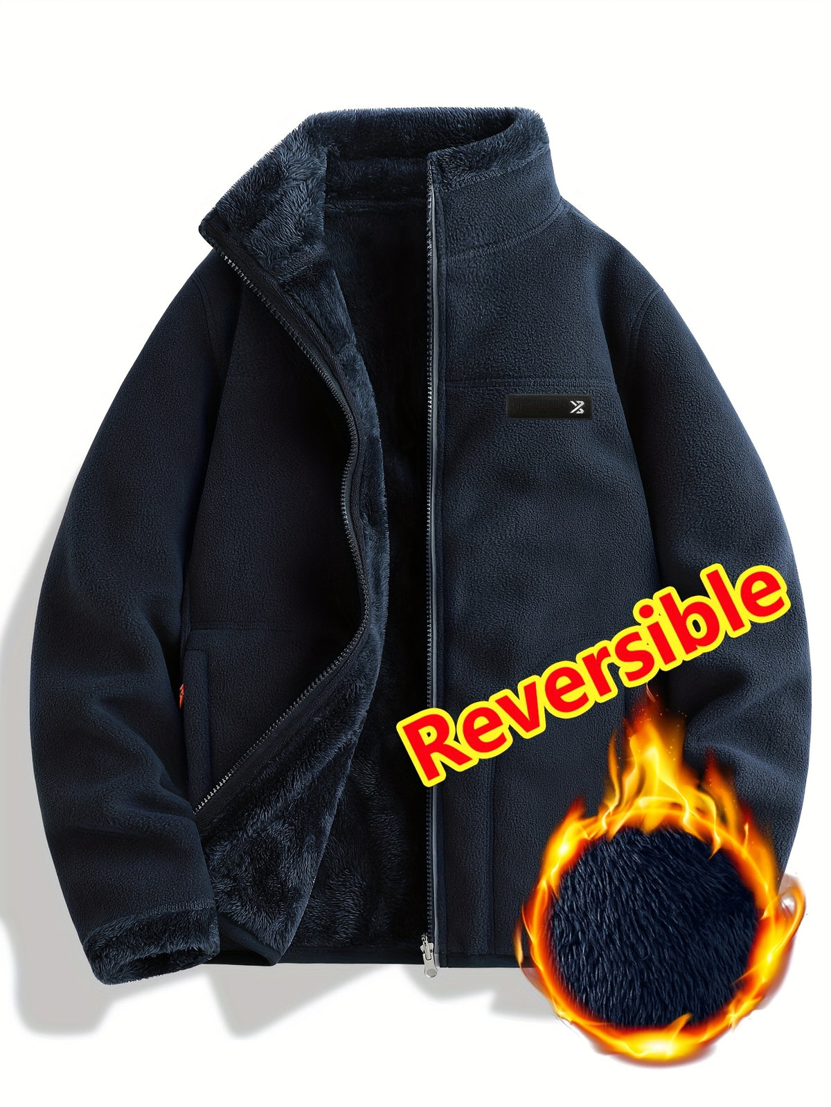 Unisex Trail Comfort Reversible Jacket – Casual Double-Sided Fleece Jacket