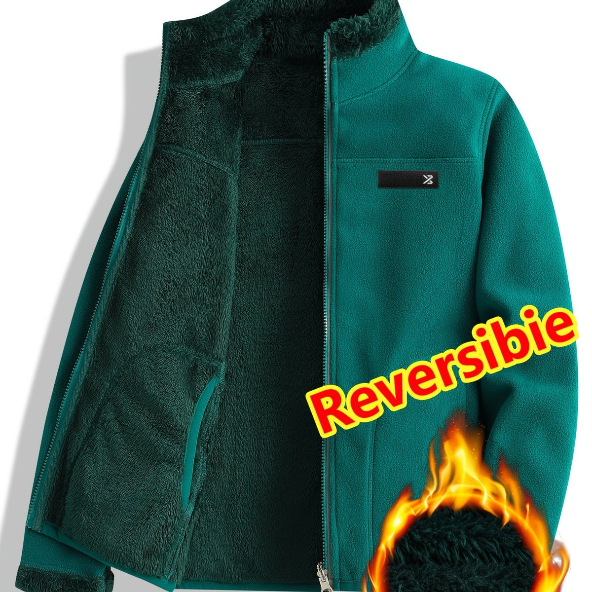 Unisex Trail Comfort Reversible Jacket – Casual Double-Sided Fleece Jacket