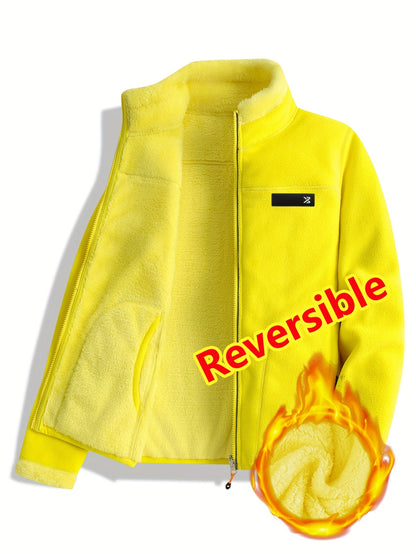 Unisex Trail Comfort Reversible Jacket – Casual Double-Sided Fleece Jacket