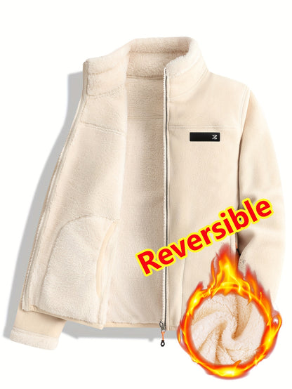Unisex Trail Comfort Reversible Jacket – Casual Double-Sided Fleece Jacket