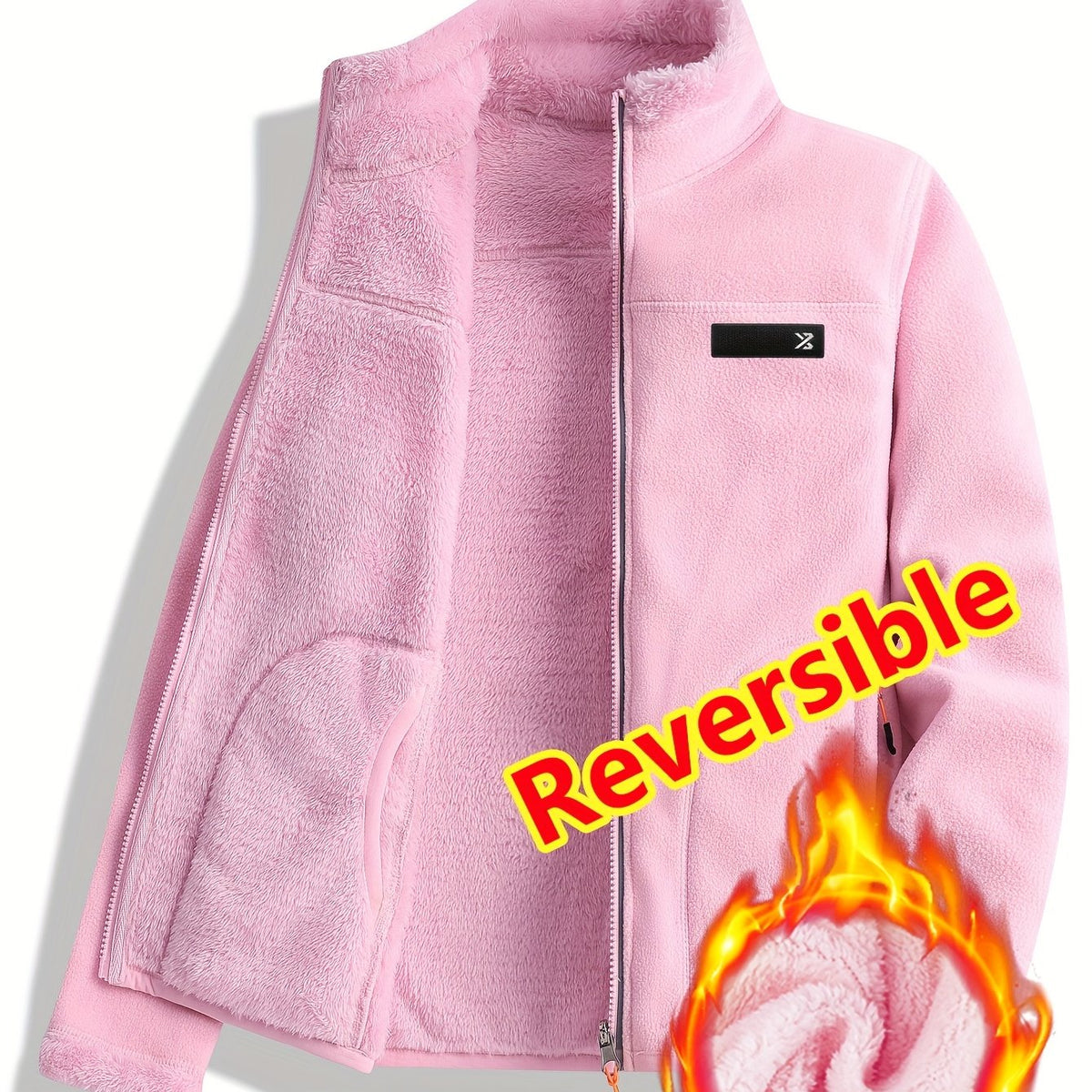 Unisex Trail Comfort Reversible Jacket – Casual Double-Sided Fleece Jacket