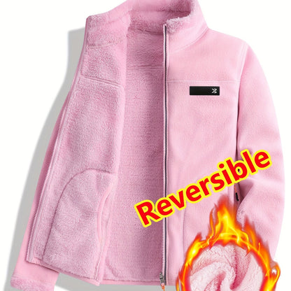 Unisex Trail Comfort Reversible Jacket – Casual Double-Sided Fleece Jacket