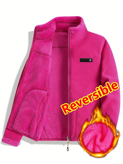 Unisex Trail Comfort Reversible Jacket – Casual Double-Sided Fleece Jacket