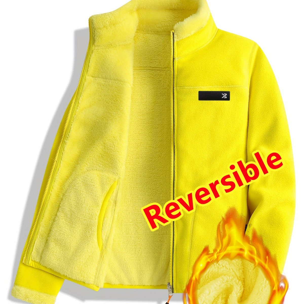 Unisex Trail Comfort Reversible Jacket – Casual Double-Sided Fleece Jacket