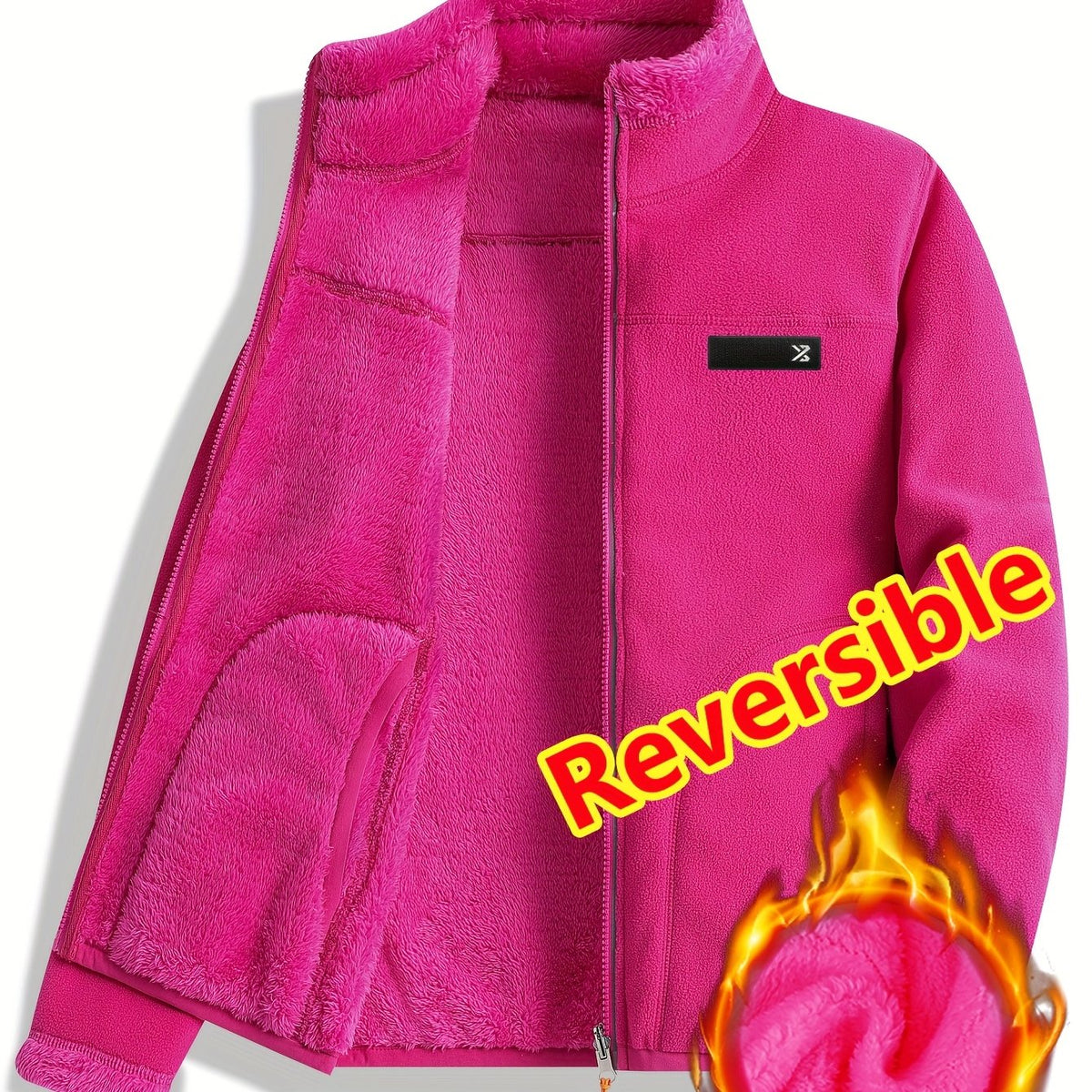 Unisex Trail Comfort Reversible Jacket – Casual Double-Sided Fleece Jacket