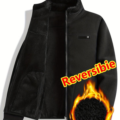 Unisex Trail Comfort Reversible Jacket – Casual Double-Sided Fleece Jacket