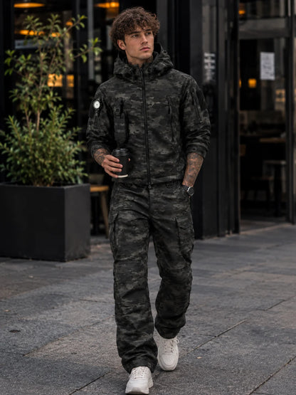 StormShield Set – Waterproof Softshell Jacket & Fleece Pants