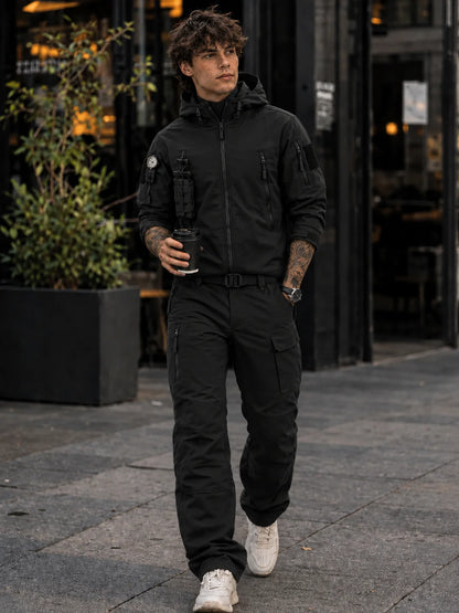 StormShield Set – Waterproof Softshell Jacket & Fleece Pants