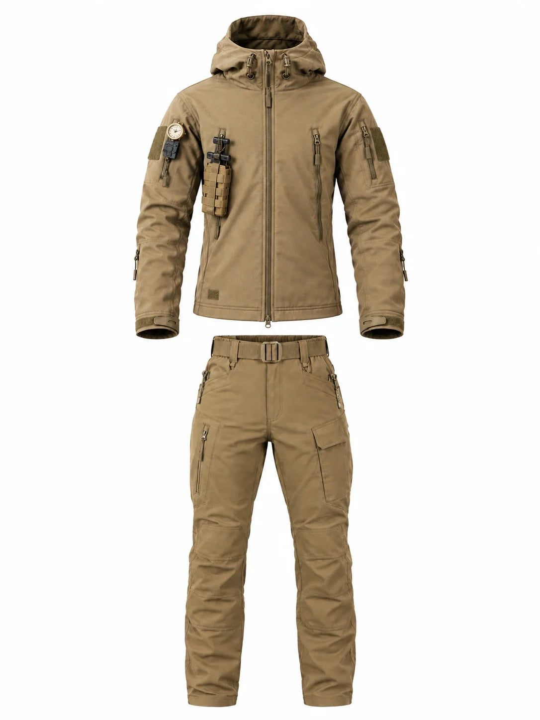 StormShield Set – Waterproof Softshell Jacket & Fleece Pants