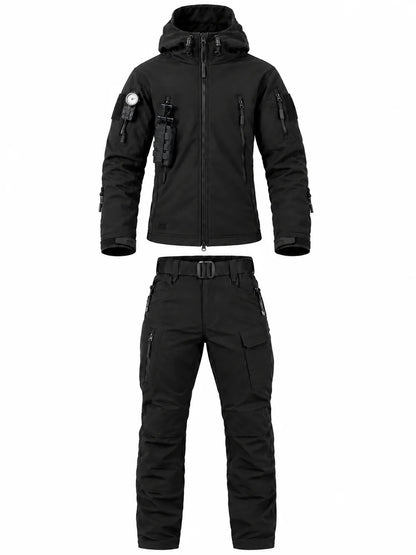 StormShield Set – Waterproof Softshell Jacket & Fleece Pants