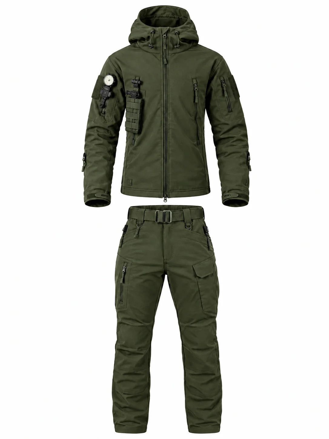 StormShield Set – Waterproof Softshell Jacket & Fleece Pants