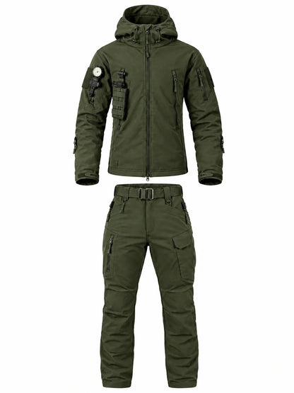 StormShield Set – Waterproof Softshell Jacket & Fleece Pants