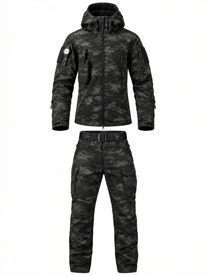 StormShield Set – Waterproof Softshell Jacket & Fleece Pants