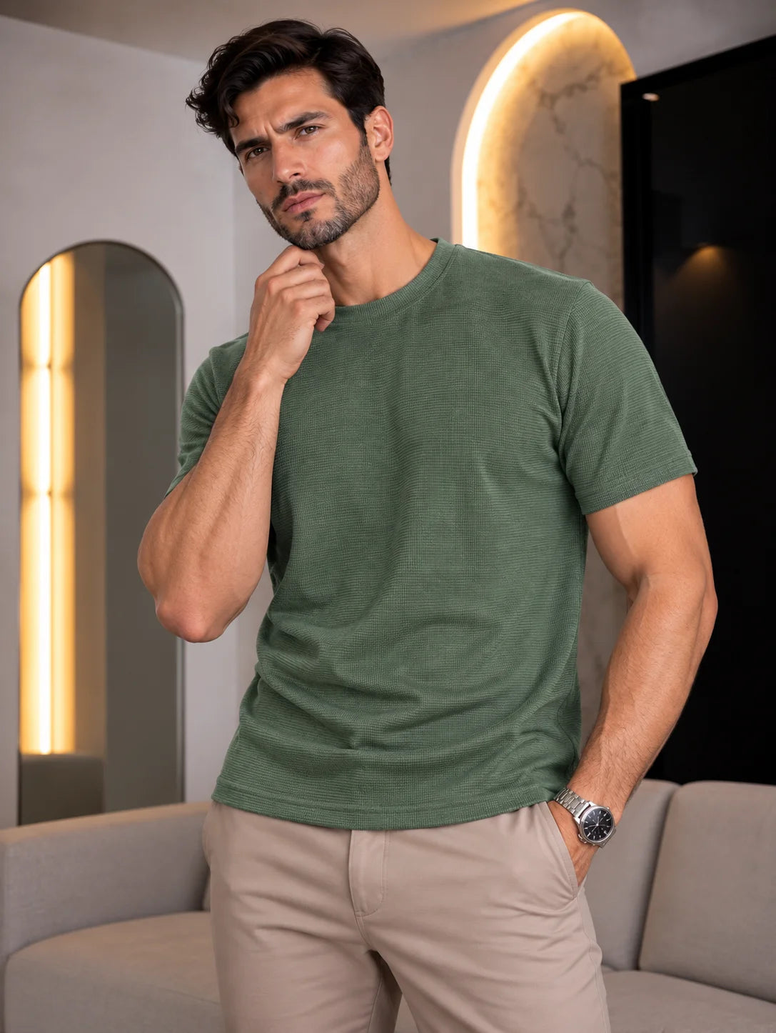 UrbanCore – Textured Premium Casual T-Shirt