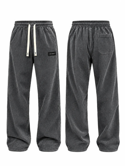 HIDKAT FASHION Trousers – Men's Corduroy Straight-Leg Casual Pants