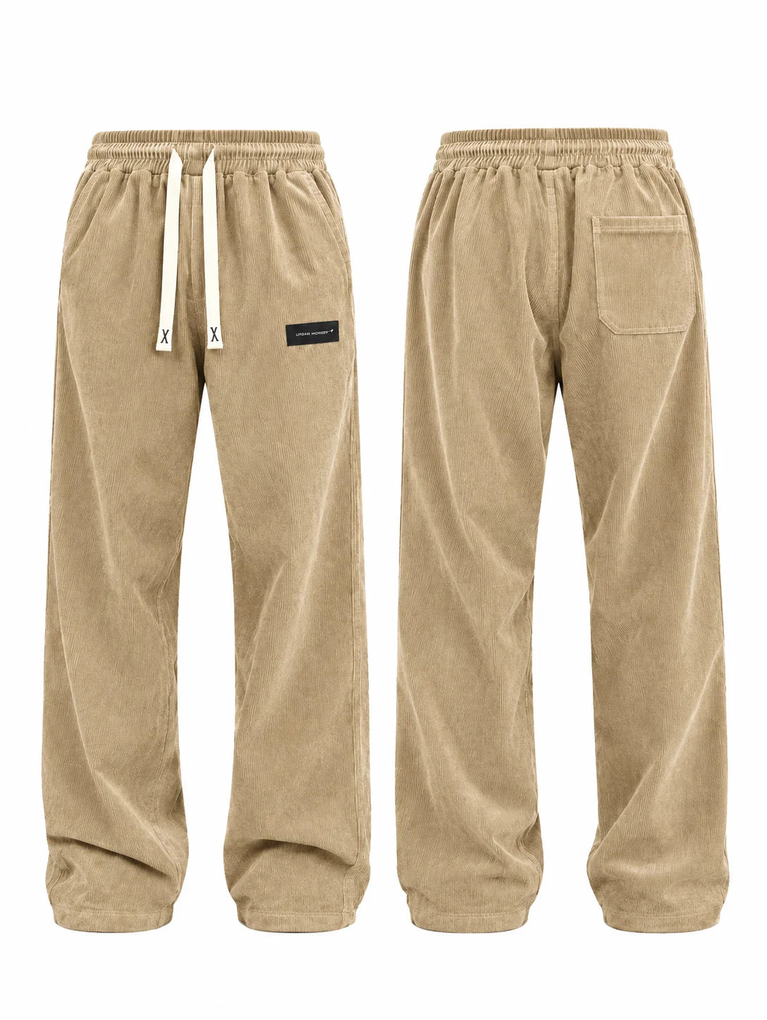 HIDKAT FASHION Trousers – Men's Corduroy Straight-Leg Casual Pants