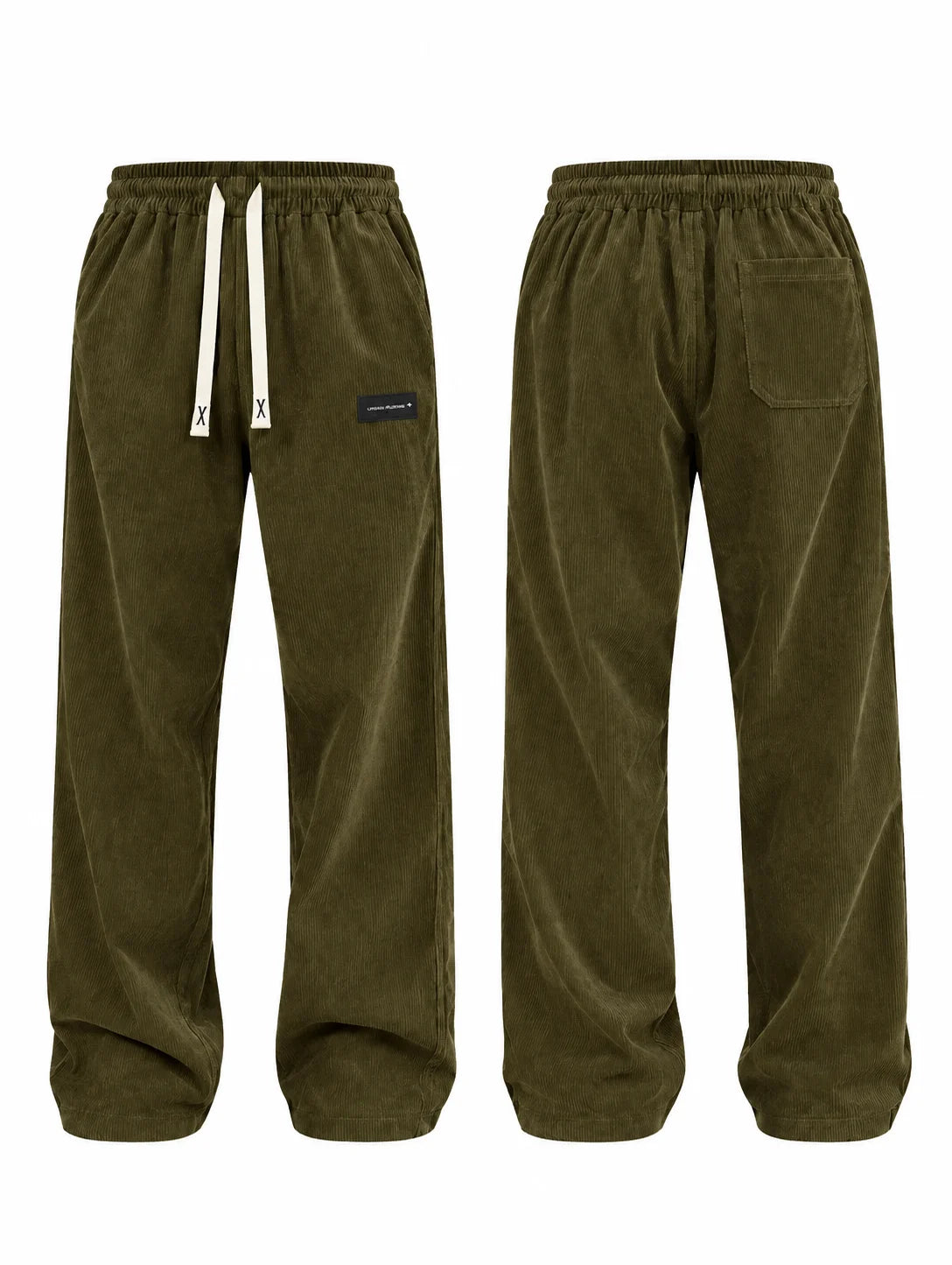 HIDKAT FASHION Trousers – Men's Corduroy Straight-Leg Casual Pants
