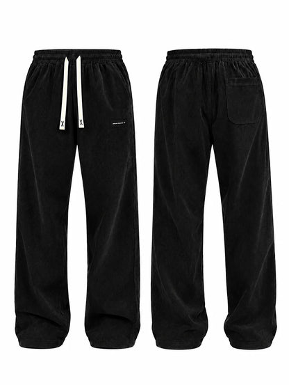 HIDKAT FASHION Trousers – Men's Corduroy Straight-Leg Casual Pants