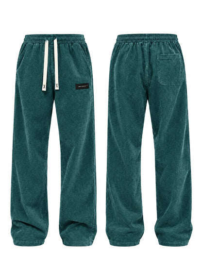 HIDKAT FASHION Trousers – Men's Corduroy Straight-Leg Casual Pants