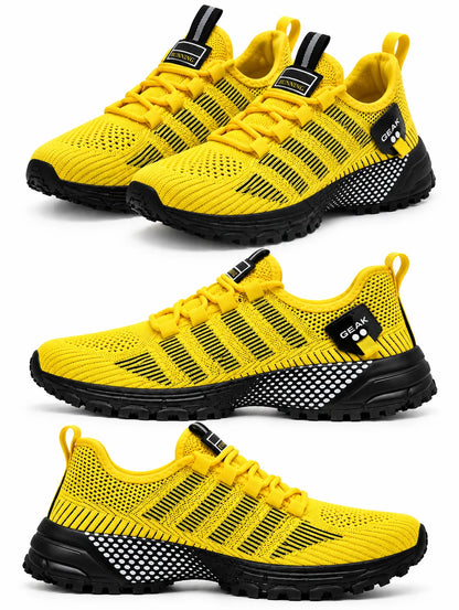 Men's AeroFlex running shoes. Lightweight, breathable mesh with cushioning for running.
