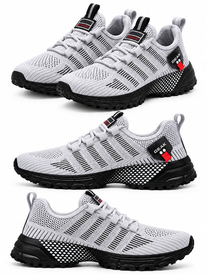 Men's AeroFlex running shoes. Lightweight, breathable mesh with cushioning for running.