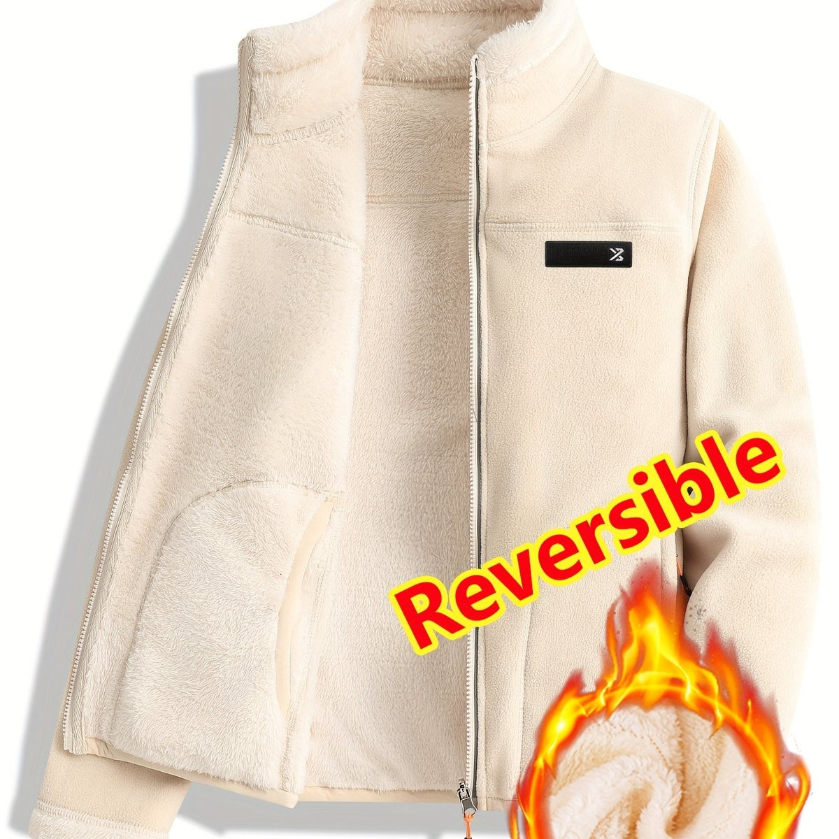 Unisex Trail Comfort Reversible Jacket – Casual Double-Sided Fleece Jacket