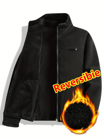 Unisex Trail Comfort Reversible Jacket – Casual Double-Sided Fleece Jacket